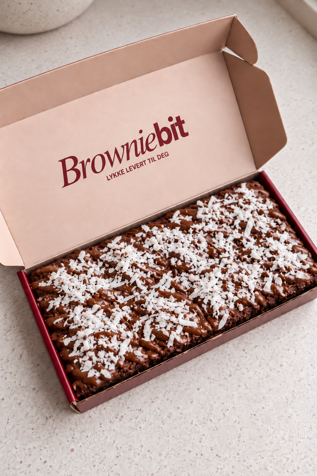 Personlig brownie- hvit pynt