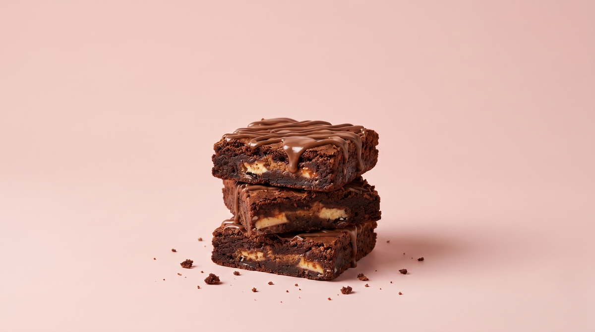 Brownies med Personlig Tekst rosa ikoner