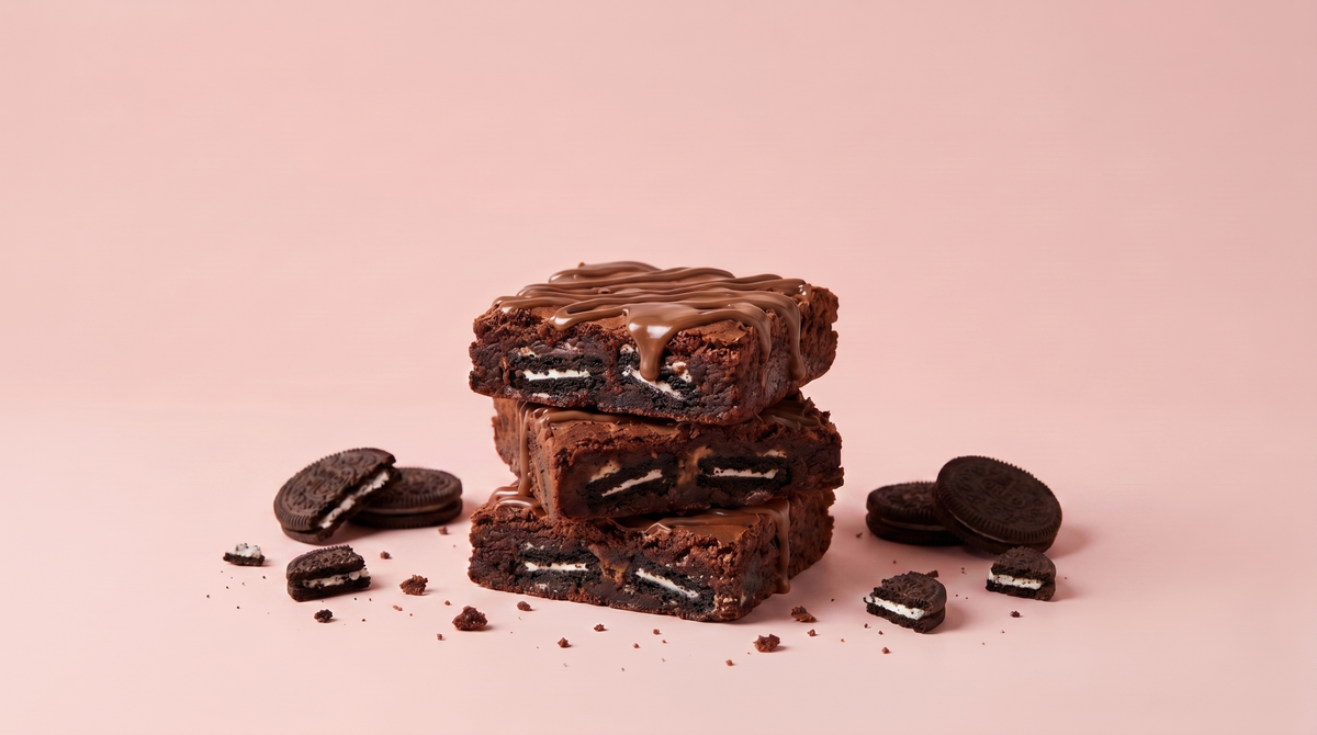 Brownies med Personlig Tekst rosa ikoner
