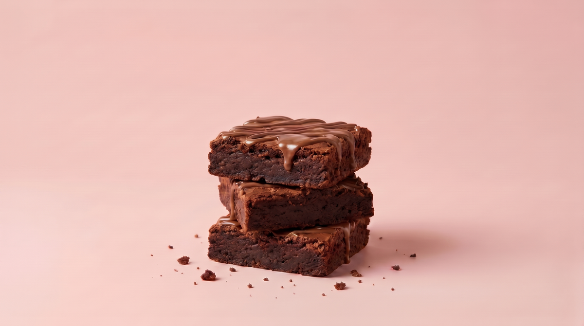 Brownies med Personlig Tekst rosa ikoner